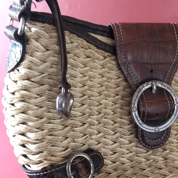 Brighton Woven Straw Handbag - EUC - Picture 5 of 10